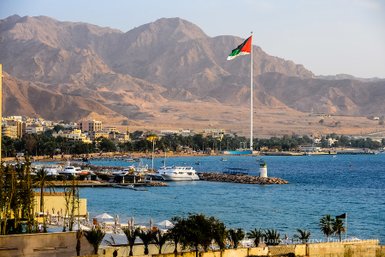Küste Rotes Meer in Aqaba - Jordanien Reise mit Kindern