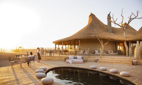 Poolansicht Wilderness Little Kuala Lodge - Namibia mit Kindern