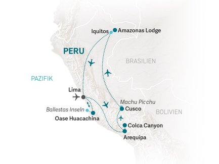 Reiseroute Peru for family individuell - 2027