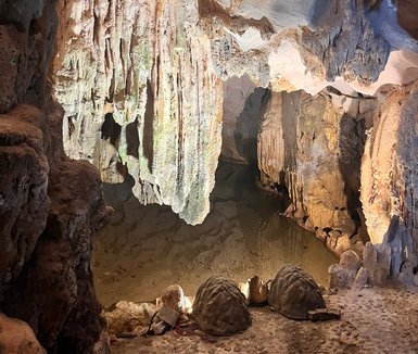 Besucher entdecken die Höhlen der Halong-Bucht – Vietnam mit Kindern
