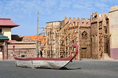 Filmkulissen der Atlas Film Studios in Ouarzazate – Marokko Reise mit Kindern