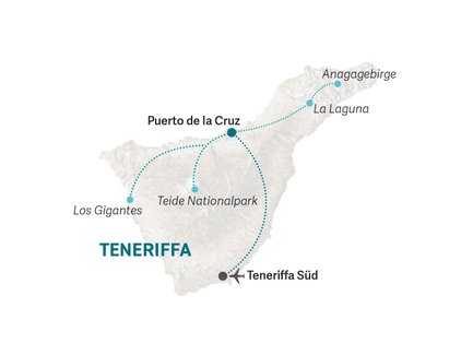 Reiseroute Teneriffa for family - 2024