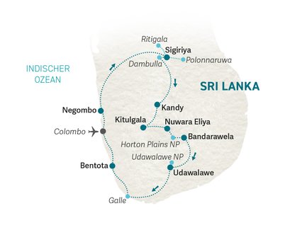 Reiseroute Sri Lanka Family & Teens - 2027