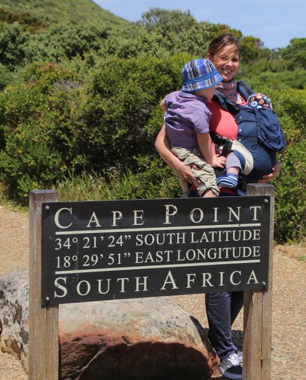 Nadja Albrecht mit ihren Kindern am Kap der Guten Hoffnung – Garden Route mit Kindern