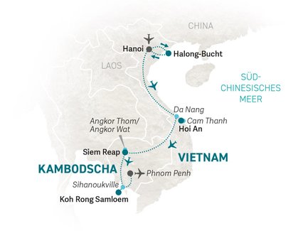 Reiseroute Vietnam-Kambodscha Family & Teens - 2024