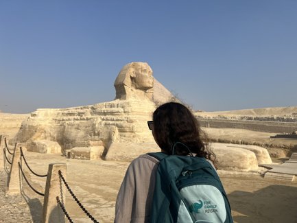Blick auf den Sphinx - Familienreise nach Ägypten