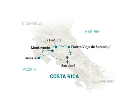 Reiseroute Costa Rica for family individuell Bestpreis - 2026