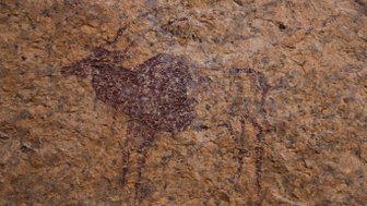 Eine Feldmalerei die eine Gazelle zeigt - Namibia Rundreise mit Kindern