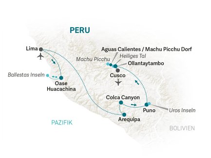 Reiseroute Peru Family & Teens - 2026