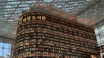 Eine beeindruckende Bücherwand in einem modernen Raum, die mit einer Vielzahl von Büchern gefüllt ist und einladend wirkt.