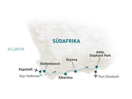 Reiseroute Garden Route for family individuell - Bestpreis - 2025