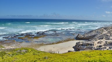 Blick auf die Küste im The Hoop Nature Reserve – Südafrika mit Kindern