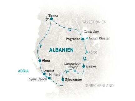 Reiseroute Albanien for family individuell - 2022