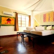 Schlafzimmer Etosha Safari Camp - Namibia mit Kindern