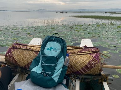 Picknick auf einer kleinen Insel während einer Katamaranfahrt – Sri Lanka Familienreise