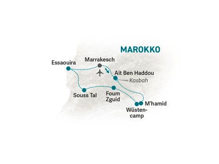 Reiseroute Marokko for family individuell - 2022