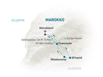 Reiseroute Marokko for family Deluxe - 2026