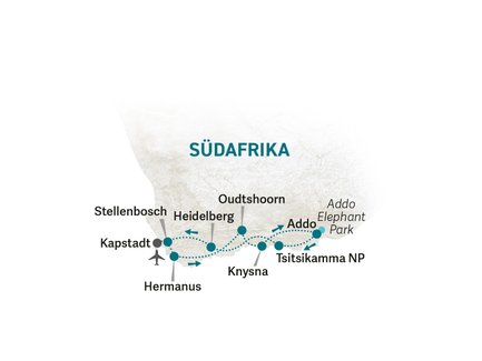 Reiseroute Garden Route for family individuell - 2026