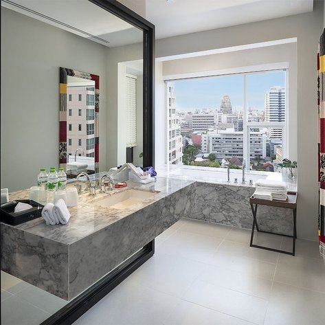 Thailand Reise mit Kindern - Bangkok - Mode Sathorn Hotel - Badezimmer