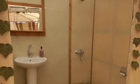 Sharazad Camp Badezimmer – Ägypten Reise mit Kindern