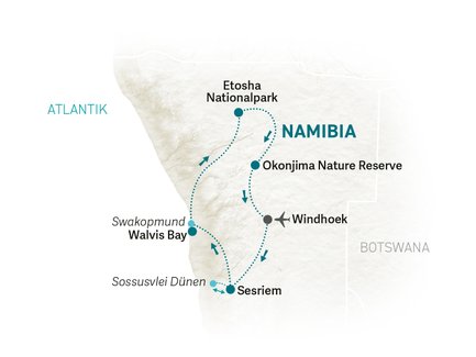 Reiseroute Namibia for family individuell Bestpreis - 2026