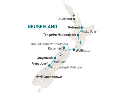 Reiseroute Neuseeland for family individuell - 2027