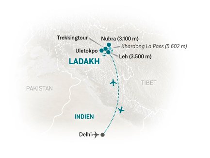 Reiseroute Ladakh Family & Teens - 2022