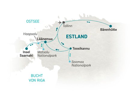 Reiseroute Estland for family - 2022
