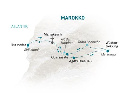 Reiseroute Marokko Family & Teens - 2025