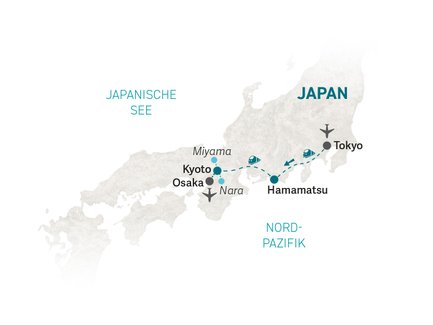 Reiseroute Japan for family - 2027