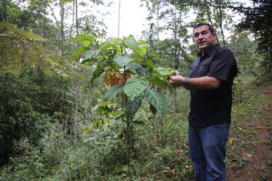 Guide in La Tigra zeigt und erklärt Pflanzenwelt – Costa Rica Familienreise
