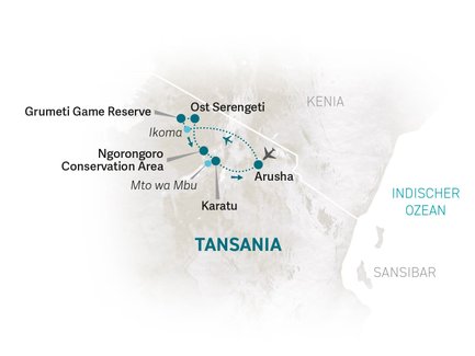 Reiseroute Tansania for family Deluxe - 2025