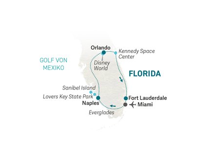 Reiseroute Florida for family individuell - 2024