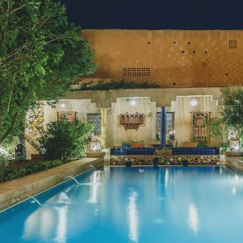 Entspannender Pool im Riad Tama Marokko – Marokko Familienurlaub