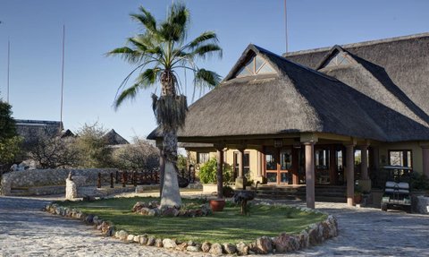 Empfang Epacha Game Lodge - Namibia Familienurlaub