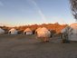 Jurten bei Sonnenuntergang - Usbekistan mit Kindern
