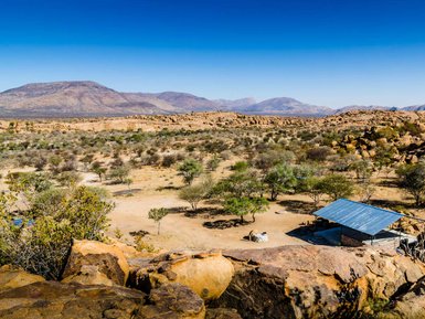 Zeltplatz Erongo Rocks Camping - Namibia Reise mit Kindern