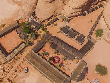 Anlage Captains Camp von oben - Jordanien mit Kindern