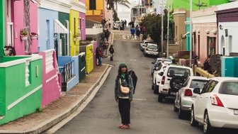 Bunte Häuser und Straßen im Bo-Kaap, Kapstadt – Südafrika Familienreise