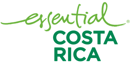 Das Logo zeigt den Schriftzug 'essential' in geschwungener grüner Schrift und 'COSTA RICA' in fetter, klarer Schrift.