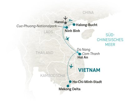Reiseroute Vietnam for family individuell - 2025