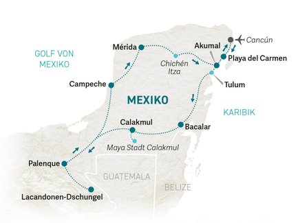 Reiseroute Mexiko Family & Teens - 2025