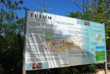 Übersichtskarte der archäologischen Stätte von Tulum – Mexiko mit Kindern