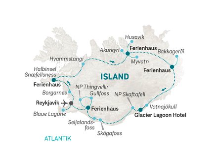 Reiseroute Island for family individuell - 2022