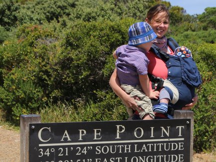 Nadja Albrecht mit ihren Kindern am Kap der Guten Hoffnung – Garden Route mit Kindern