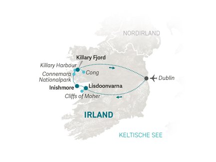 Irland Familienreise - Irland for family - Karte 2026