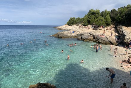 Kroatien mit Kindern - Kroatien for family - Kap Kamenjak - Blick auf Badebucht