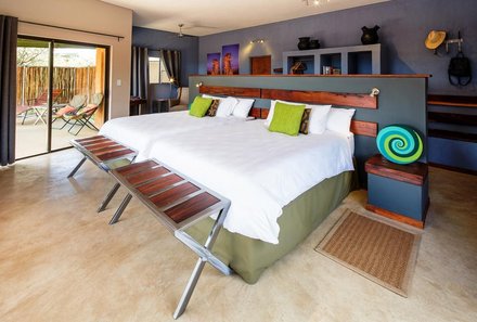 Individuelle Namibia Familienreise Deluxe - Okonjima Plains Camp - Schlafzimmer