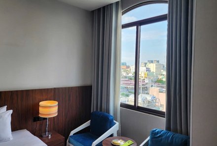 Vietnam Familienreise - Vietnam for family - Mekong Delta - Happy Life Grand Hotel - Zimmeraussicht
