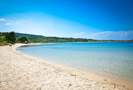 Griechenland Familienreise - Chalkidiki for family - Strand von Toroneos